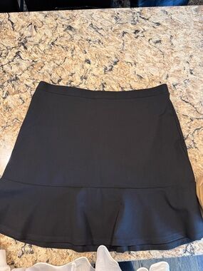 Loft-Classic Black Women's Flounce Hem Skirt